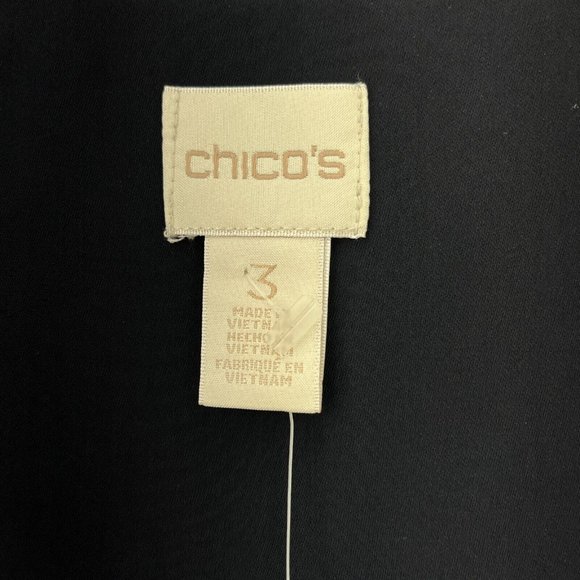 Chico's Sleeveless Vest Cardigan Blackened Navy NWT SIZE 3 - Picture 2 of 4